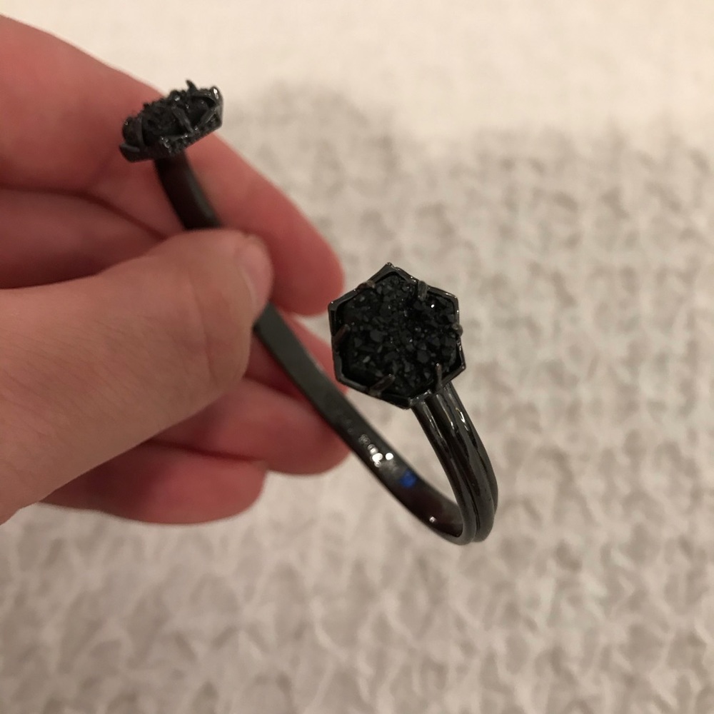 Kendra Scott Gunmetal Black Druzy Bracelet